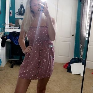 Purple polka dot dress